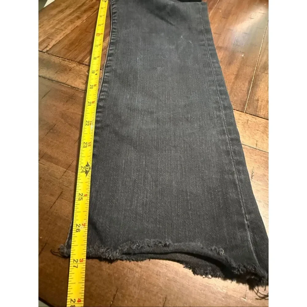 MOTHER DENIM RASCAL ANKLE SNIPPET - BLACKBIRD